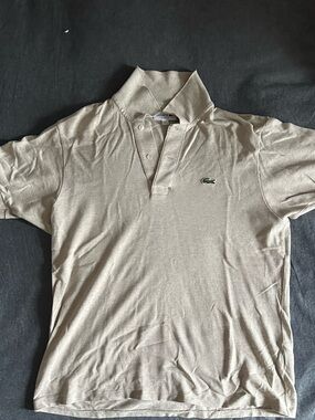 Authentic Lacoste Men’s Polo Shirt in beige - medium